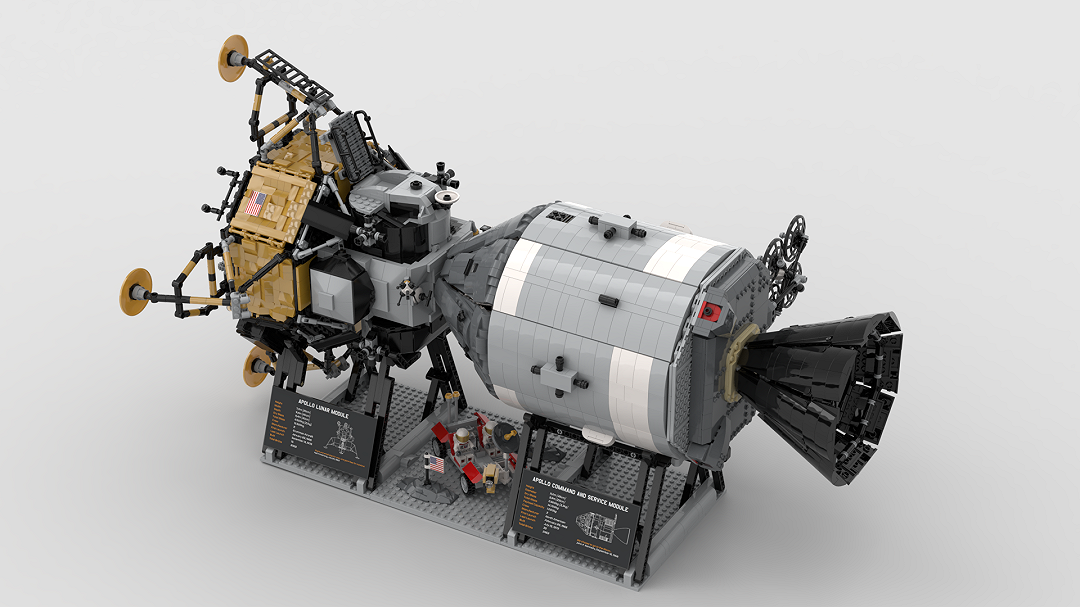 Le istruzioni della MOC LEGO del NASA Lunar Lander e del Command e Service Module