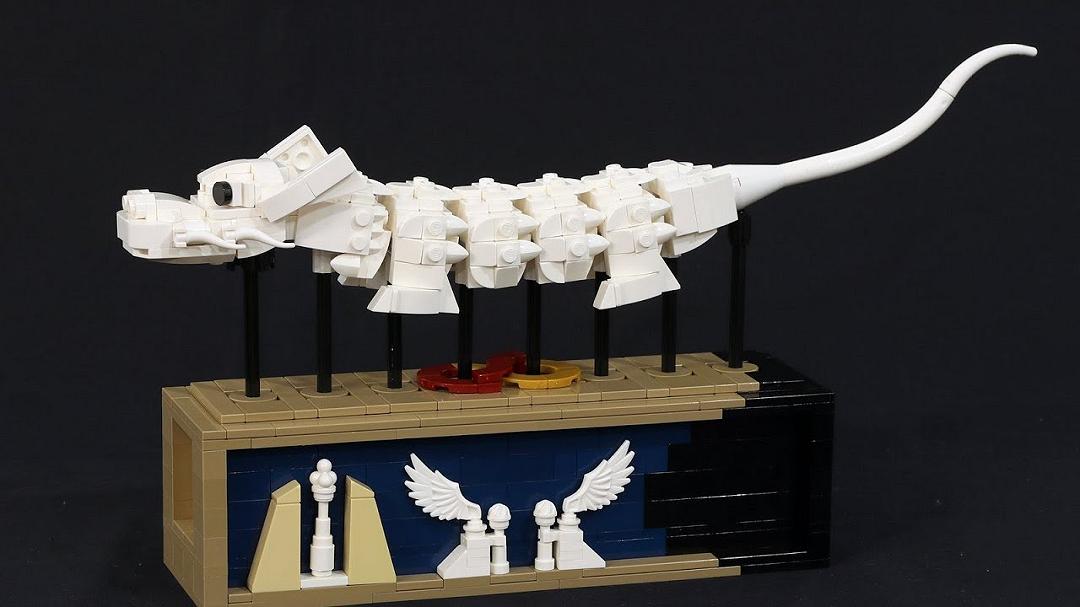 Falkor il FortunaDrago riprodotto e animato in LEGO da Jason