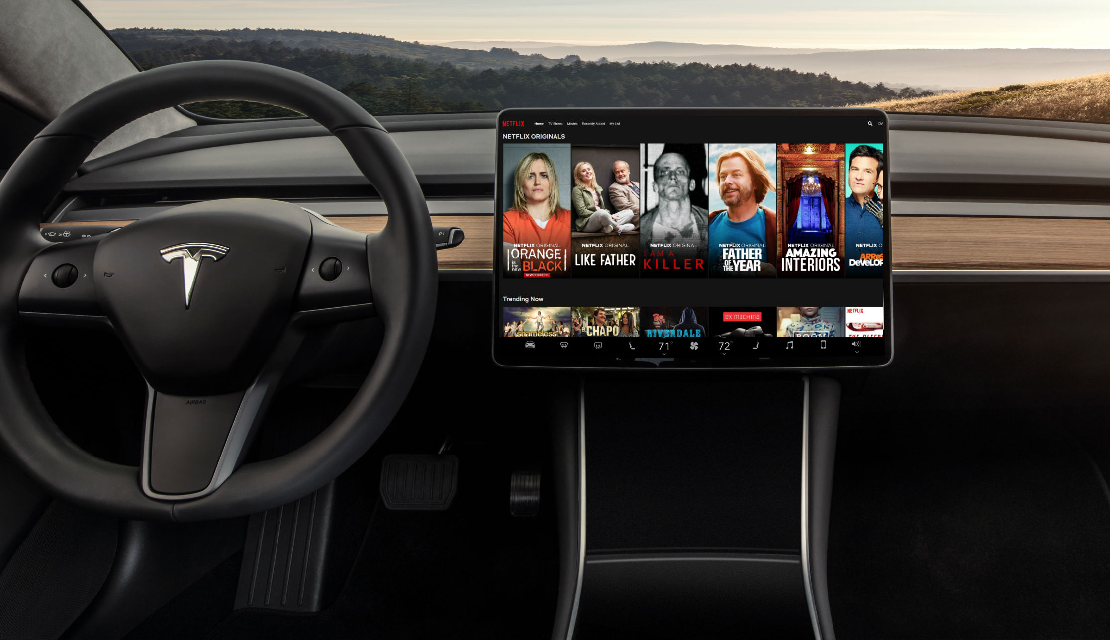 Netflix e Youtube in arrivo nelle auto Tesla