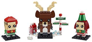 Prime immagini del set LEGO Brickheadz 40353 natalizio con gli elfi e la renna