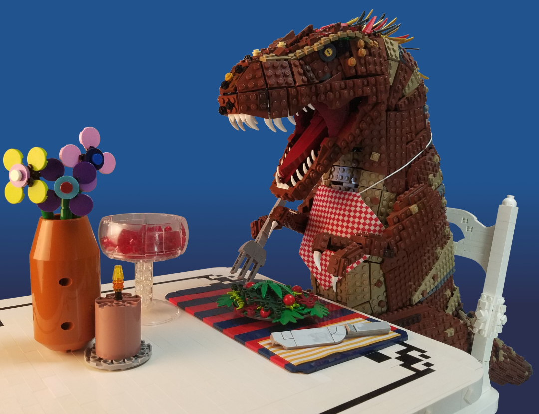 Il tirannosauro LEGO vegetariano di Scott
