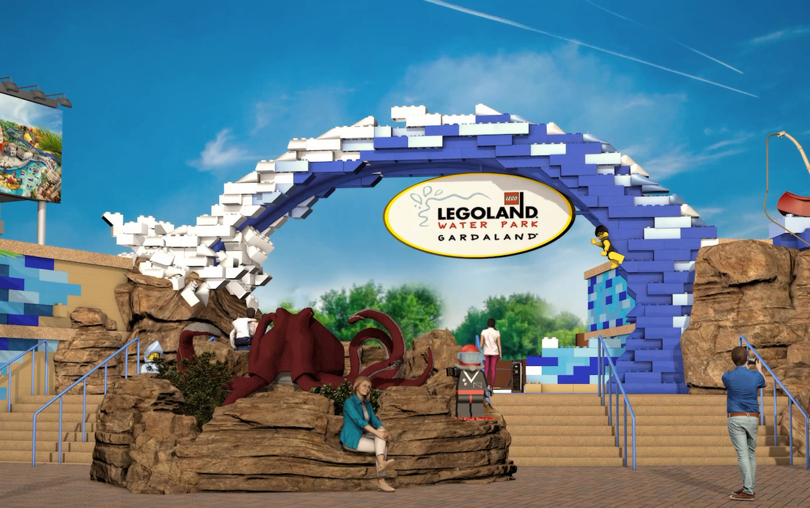 Prime immagini del portale d’ingresso di LEGOLAND® Water Park a Gardaland