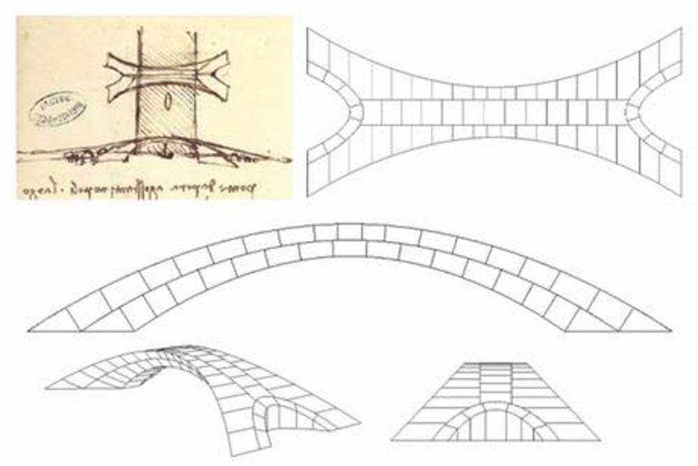 Il ponte ideato da Leonardo da Vinci realizzato in scala per testare la sua stabilità