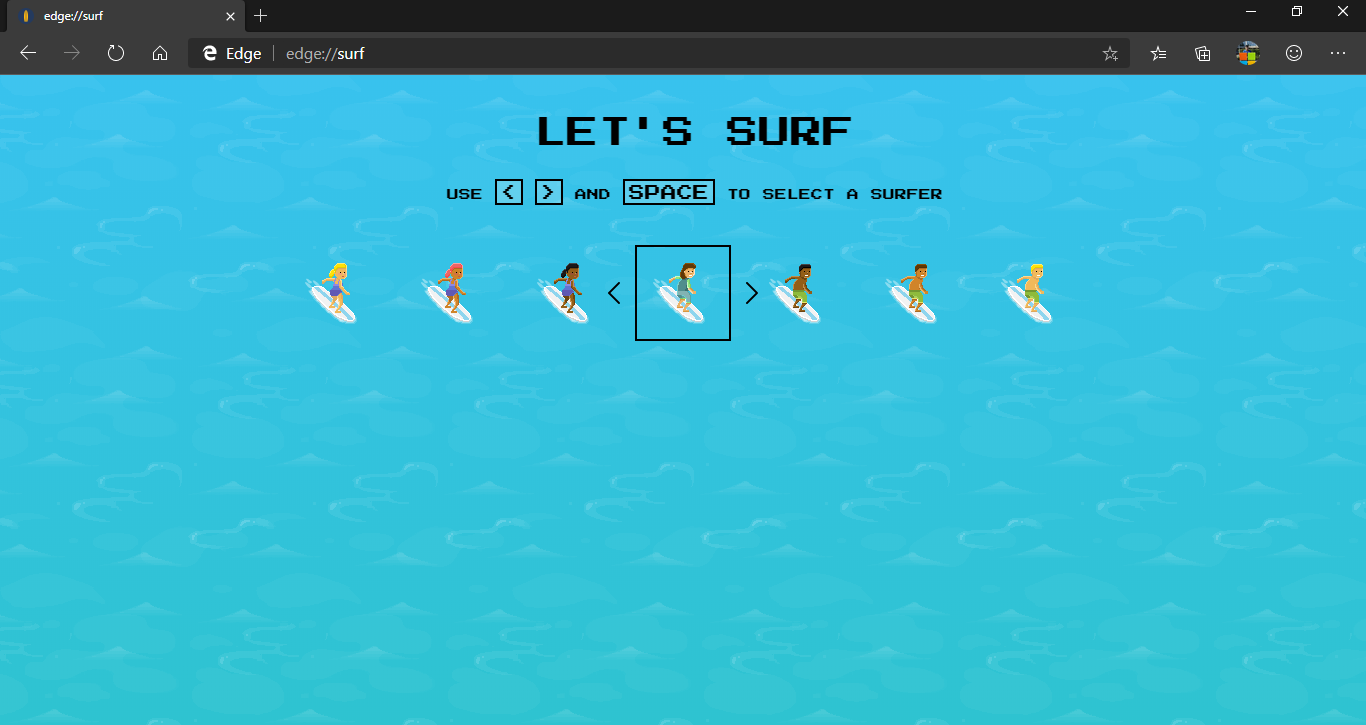 Edge surf. Edge игра сёрф. Игра Microsoft Edge. Microsoft Edge Surf.
