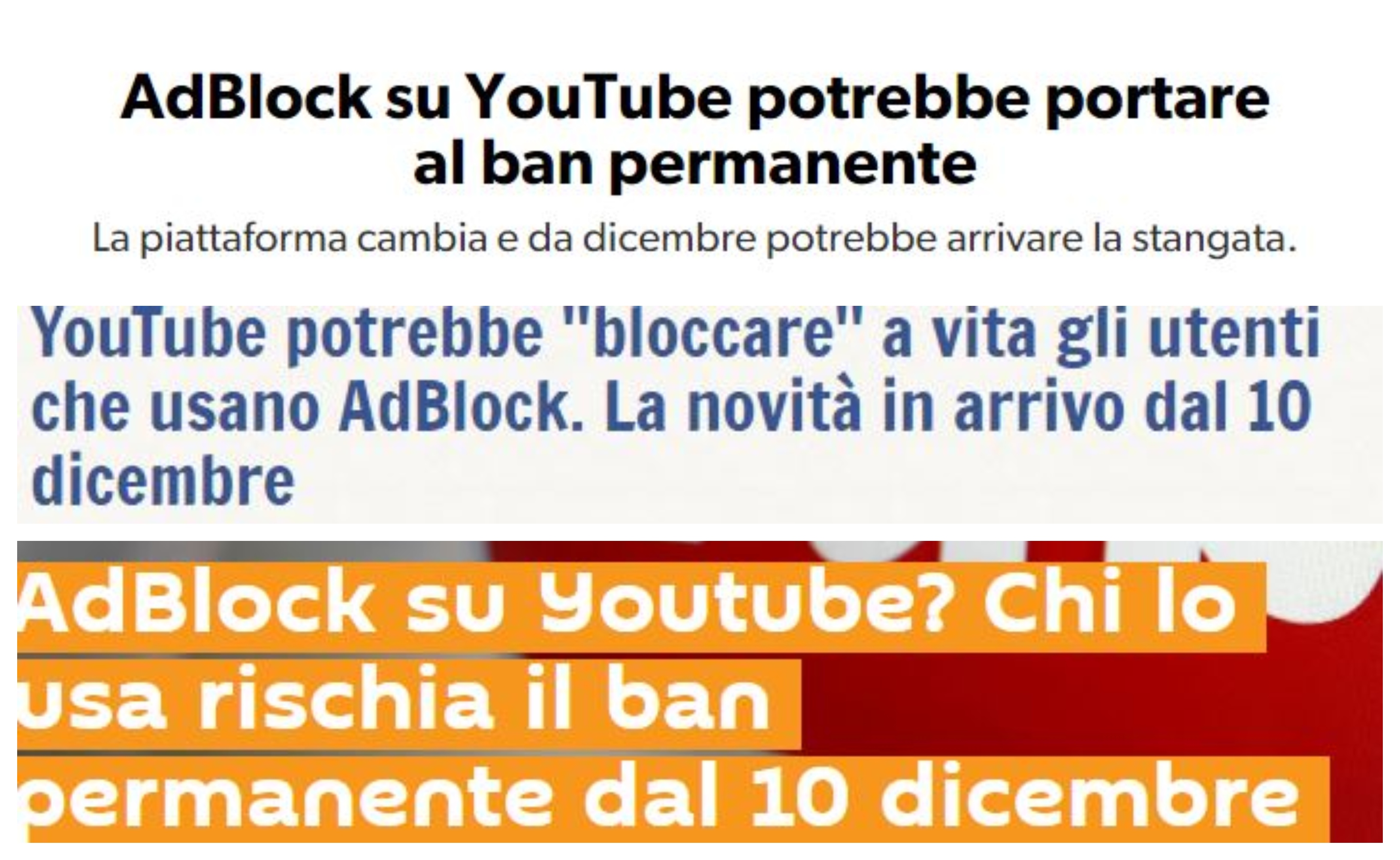 Davvero Youtube bannerà chi usa Adblock?