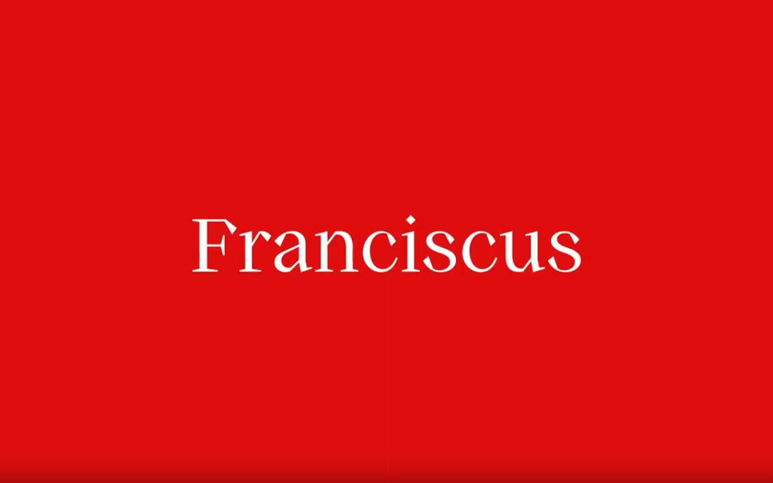 Franciscus, il font ufficiale della Chiesa cattolica