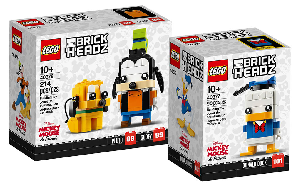 Ufficiali i nuovi set LEGO BrickHeadz Disney e il set stagionale di Pasqua