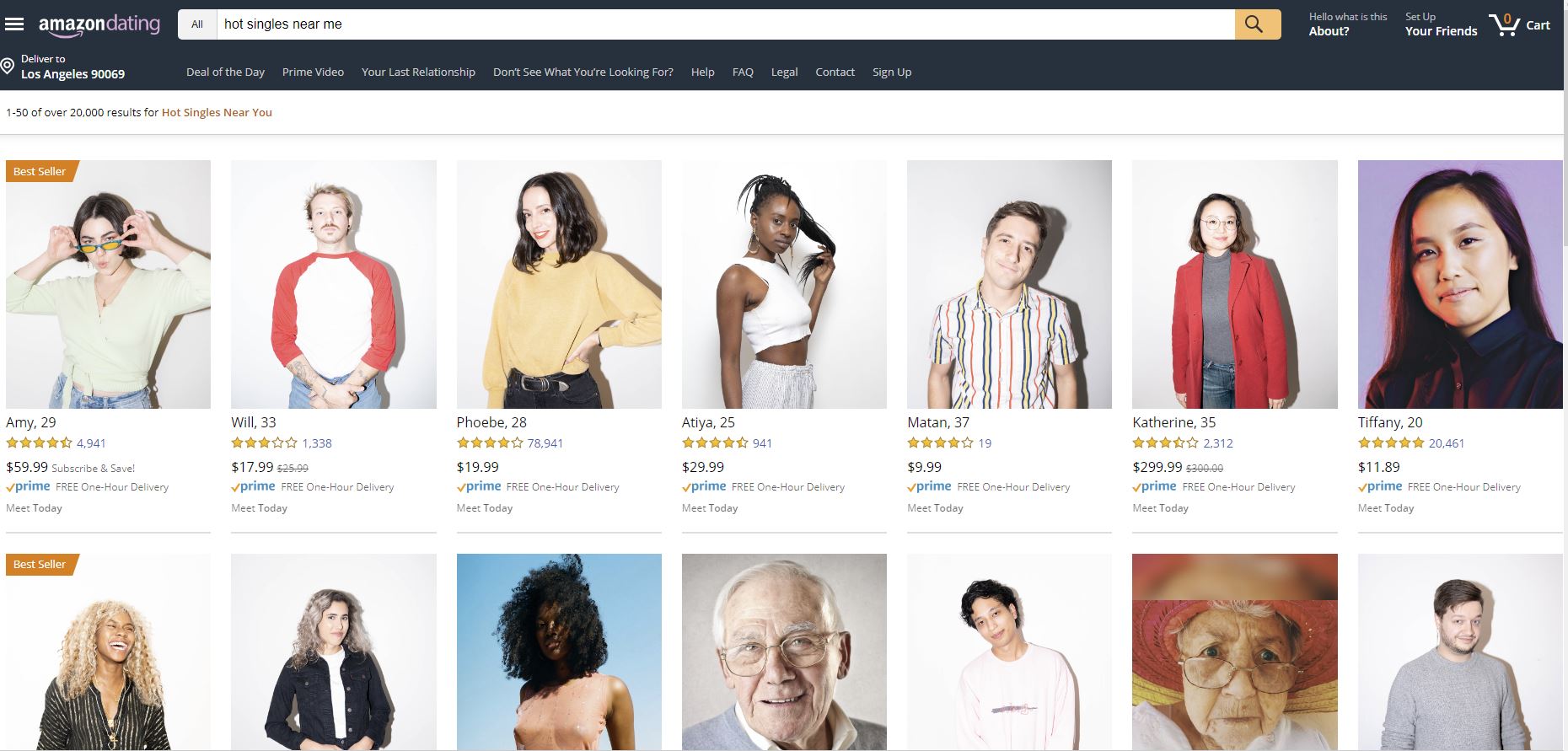 Amazon Dating: il sito-parodia dove si può acquistare la fidanzata (o il fidanzato)