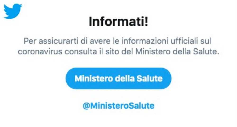 Coronavirus: un accordo con Twitter contro le Fake News