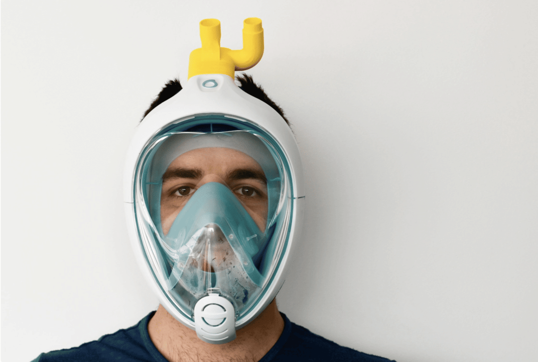 La maschera da snorkeling di Decathlon può essere usata come respiratore grazie ad una idea geniale e alla stampa in 3D