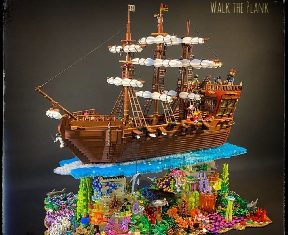 Il veliero dei pirati, il diorama LEGO di Stephan Gofers