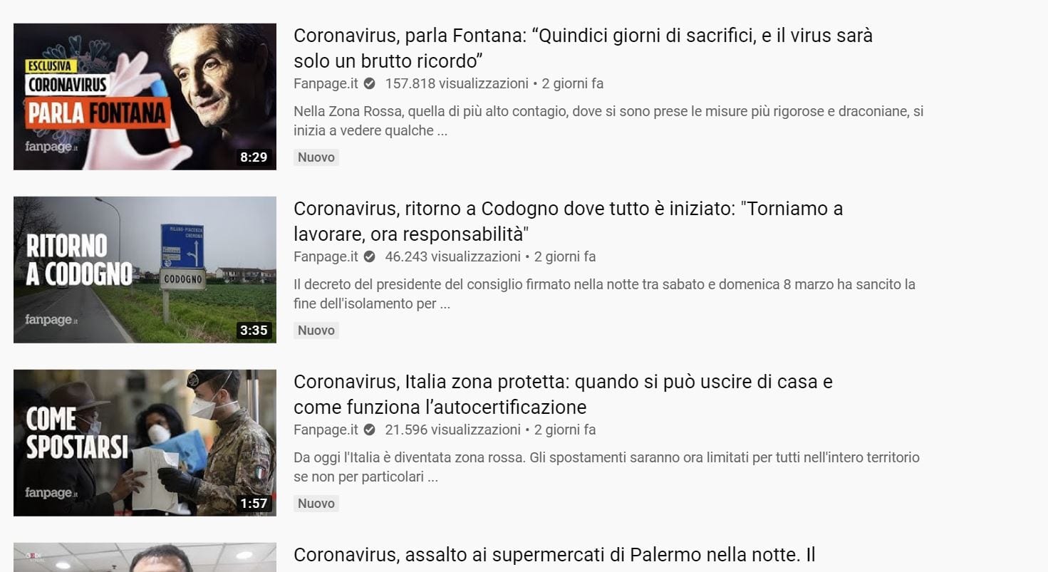 Youtube permetterà di monetizzare i video sul coronavirus