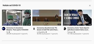 Youtube mette in Home le notizie autorevoli sul coronavirus