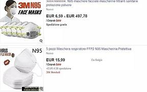 eBay ha vietato la vendita di mascherine e Amuchina anche in Italia