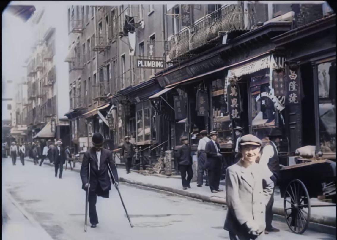 New York del 1911, in un video dell’epoca portato a 4K 60fps usando l’IA