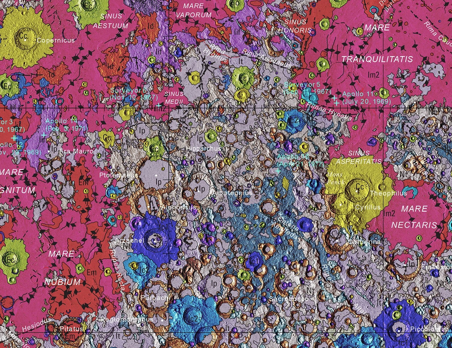 Luna: la mappa completa della superficie in digitale