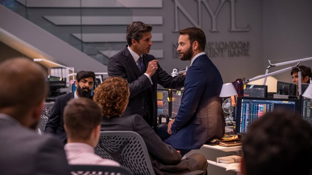 Diavoli, la recensione: Alessandro Borghi e Patrick Dempsey squali della finanza nella serie Sky