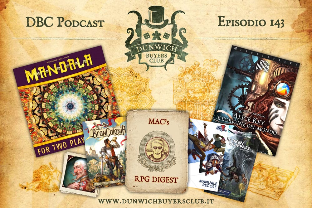 DBC 143: Mandala, RPG Digest, Age of Vapor Librogame
