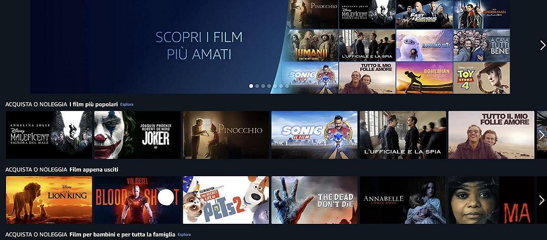Amazon Prime Video Store è arrivato anche in Italia