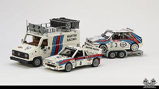 Lancia Martini, il team LEGO delle auto da rally al completo