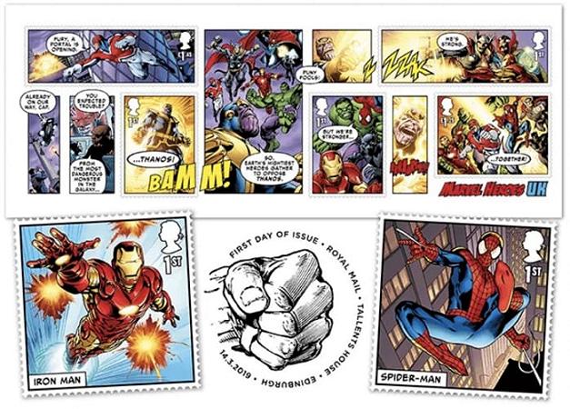 MARVEL COMICS STAMPS