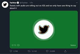 Twitter ora permette di postare tweet audio, ma per il momento solo su iOS