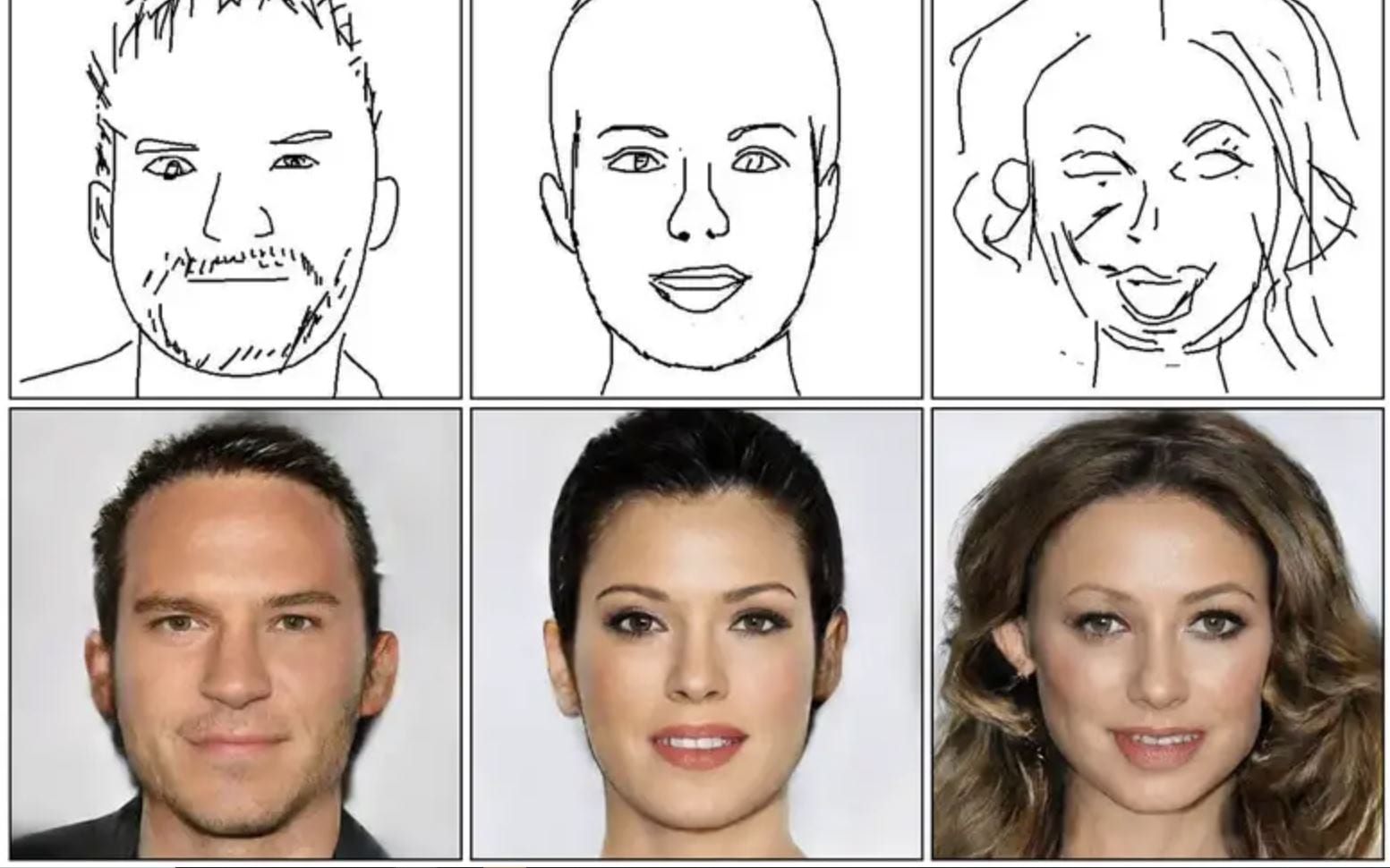 Questo algoritmo crea volti fotorealistici partendo da uno scarabocchio