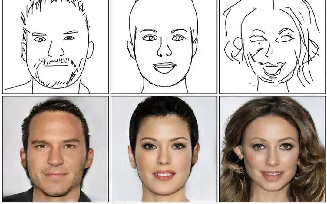 Questo algoritmo crea volti fotorealistici partendo da uno scarabocchio