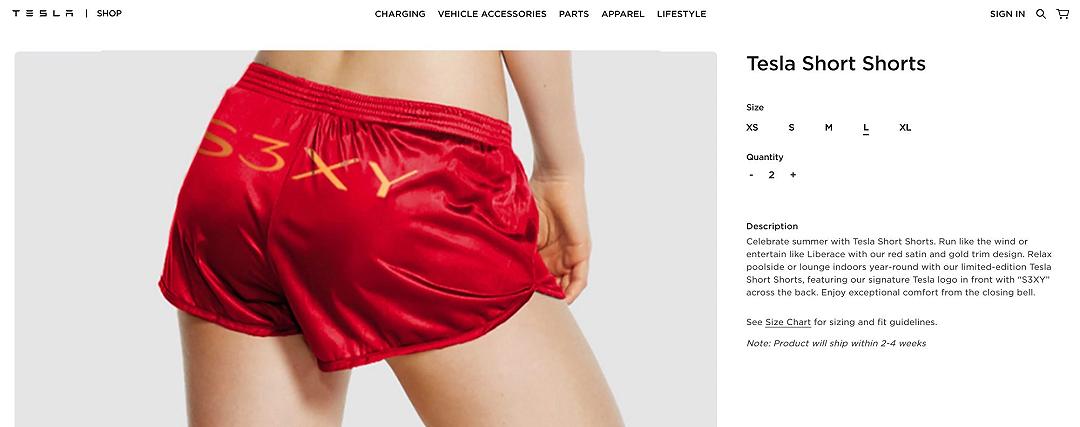 Tesla ha messo in vendita degli short per prendere in giro chi ha ‘shortato’ Tesla e perso tutto