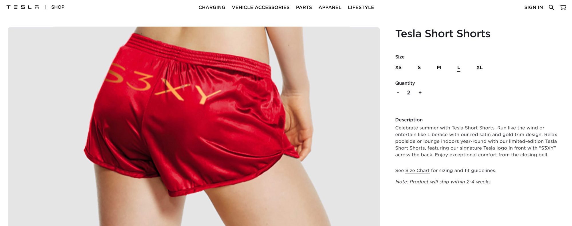 Tesla ha messo in vendita degli short per prendere in giro chi ha ‘shortato’ Tesla e perso tutto