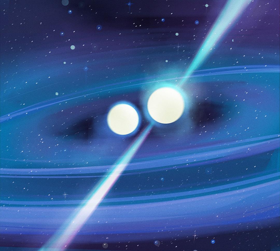 Sistema binario di stelle: può contenere due stelle di neutroni con masse molto diverse
