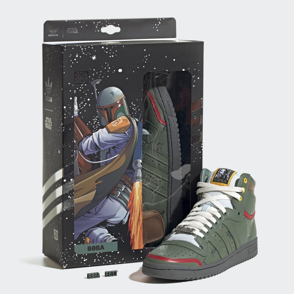 Adidas Boba Fett Top Ten Hi Star Wars disponibili dal 25 settembre anche in  Italia