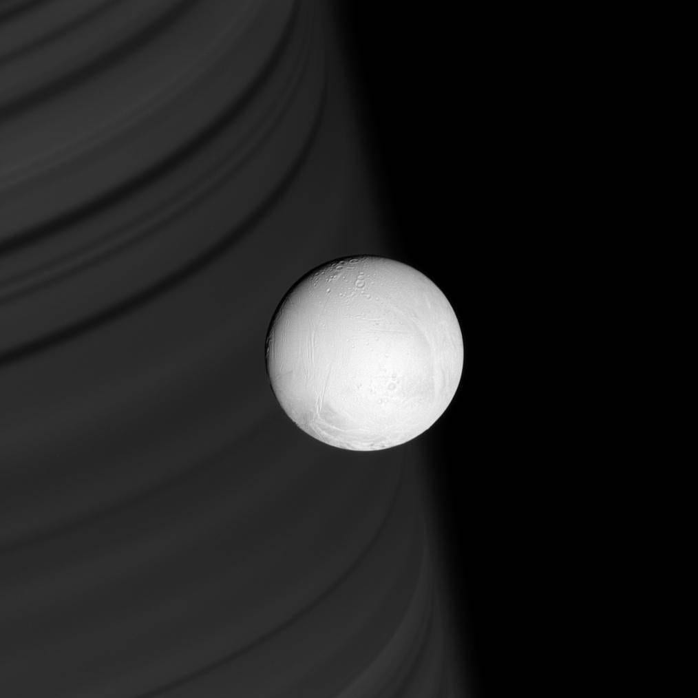 Encelado: ghiaccio fresco sulla luna di Saturno