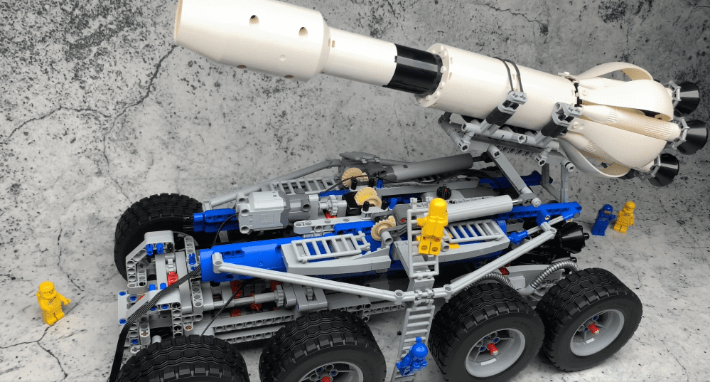 lego mobile rocket transport