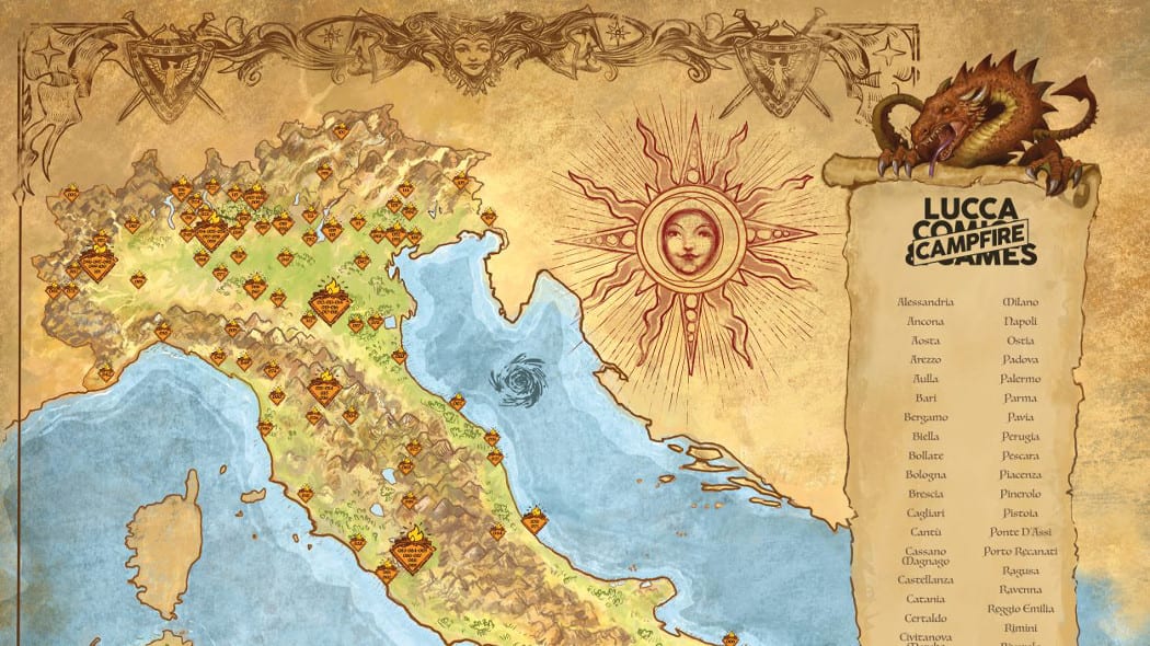 Lucca Changes: ecco la mappa con i 115 Campfire definitivi