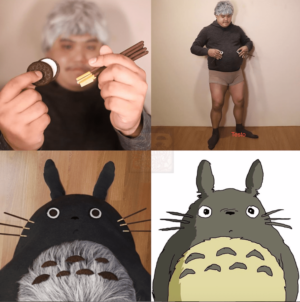 Un fan dello Studio Ghibli diventa virale per il cosplay di Totoro fai da te