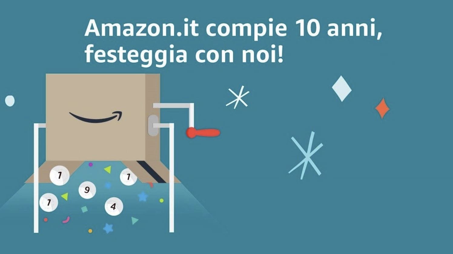 Amazon.it compie 10 anni e mette in palio 30.000€ in buoni regalo