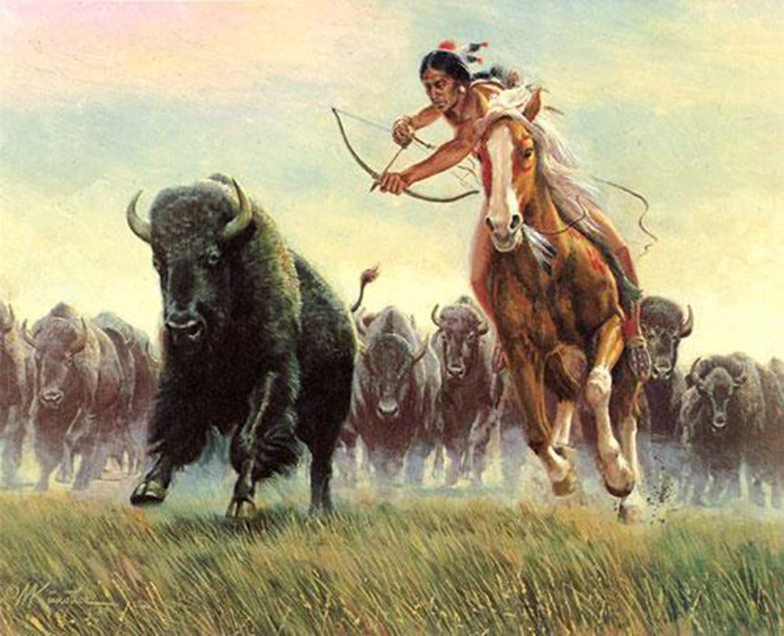 Индейцы охотились на бизонов. Индейцы Америки бейзоны. Индейцы Северной Америки охота. Древние индейцы-охота на бизонов. Индейцы племени Бизон.