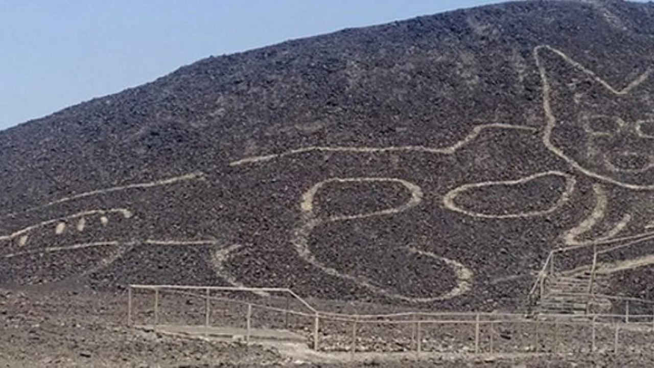 Nazca: rinvenuto un nuovo geoglifo che raffigura un gatto
