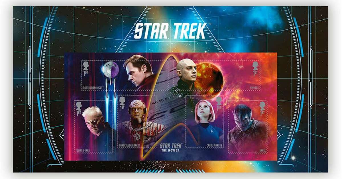 I personaggi di Star Trek diventano francobolli postali nel Regno Unito