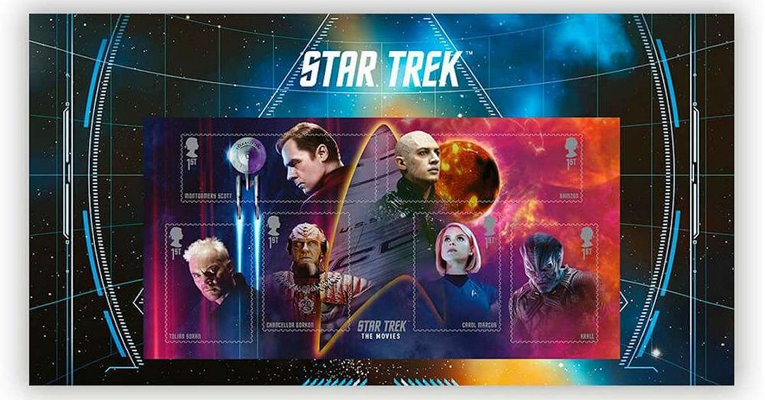 I personaggi di Star Trek diventano francobolli postali nel Regno Unito