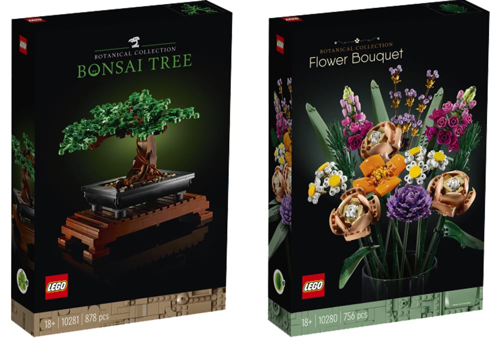 LEGO Botanical Collection: il bonsai ed il mazzo di fiori nella nuova linea 18+