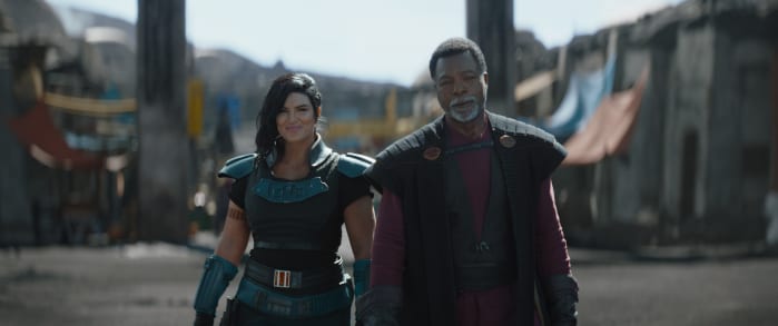 Gina Carano Carl Weathers The Mandalorian 2