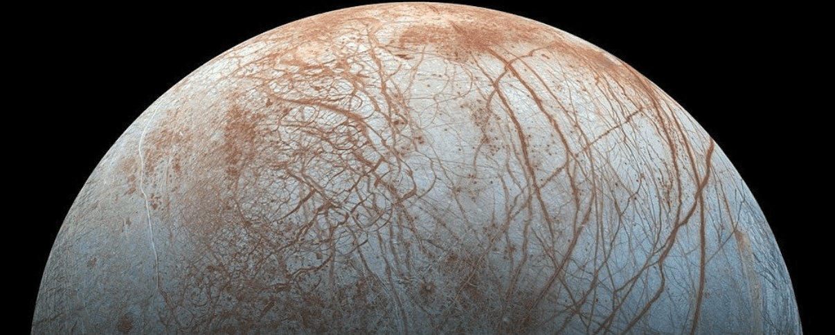 Europa: Jupiter's moon shines here