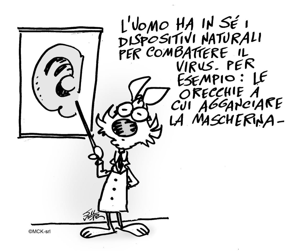 Lucca Changes: Lupo Alberto ed il professore Galli insieme contro il Covid