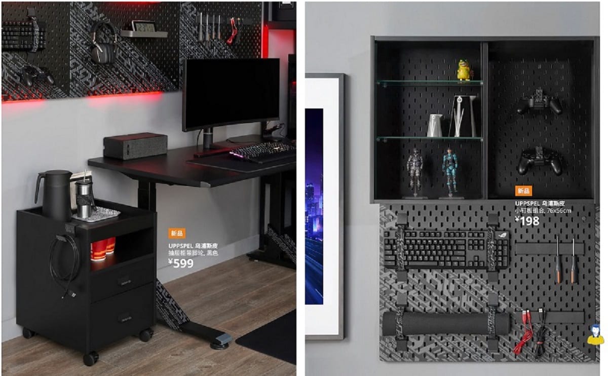 Ikea e ASUS ROG insieme per mobili e accessori da gaming: le prime immagini