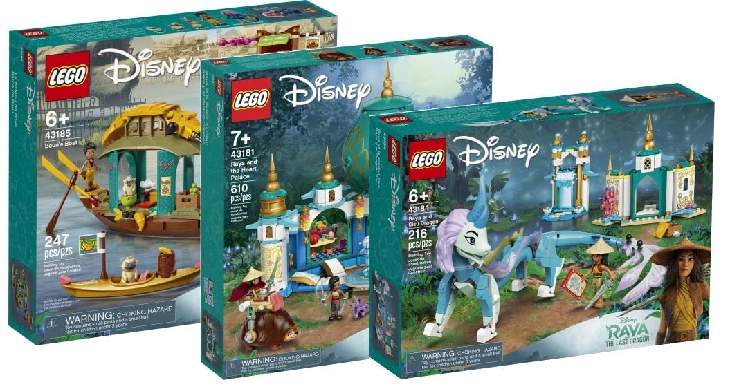 LEGO Raya The Last Dragon, le immagini dei primi tre set dedicati al film d’animazione Disney