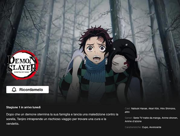 Demon Slayer: l’anime disponibile su Netflix da febbraio