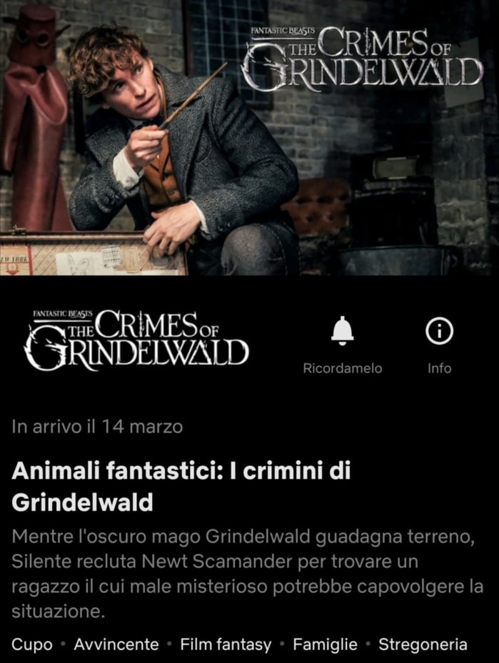 I crimini di Grindelwald: il film sarà su Netflix a marzo