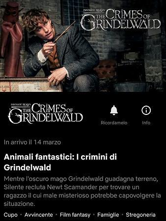 I crimini di Grindelwald: il film sarà su Netflix a marzo